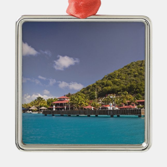 Scenic view of Bitter End Yacht Club Virgin Metal Ornament (Front)