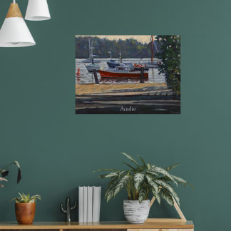 Scenic View of Boats in Acadia National Park Maine Poster