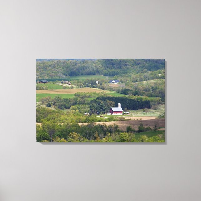 Scenic view of farmland south of Arcadia, Canvas Print (Front)