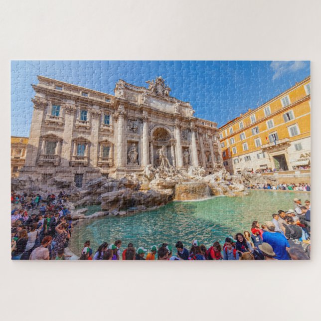 Scenic view of Fountain Trevi, Rome, Italy Jigsaw Puzzle (Horizontal)
