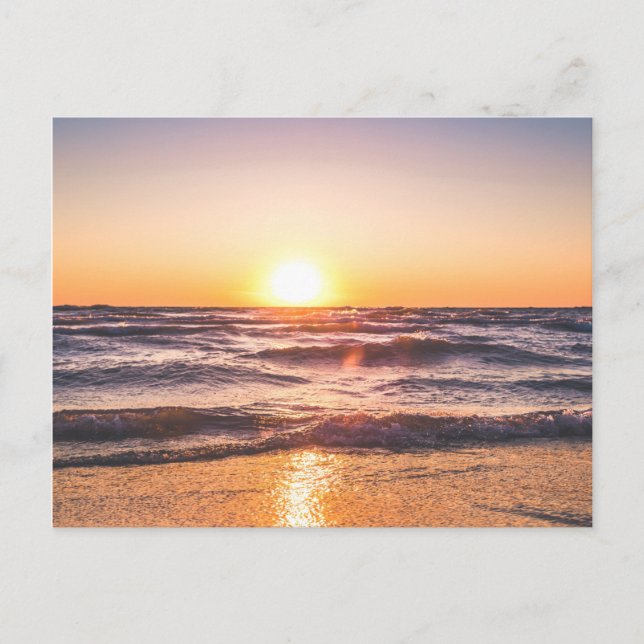 Scenic View of Ocean During Sunset Holiday Postcard (Front)