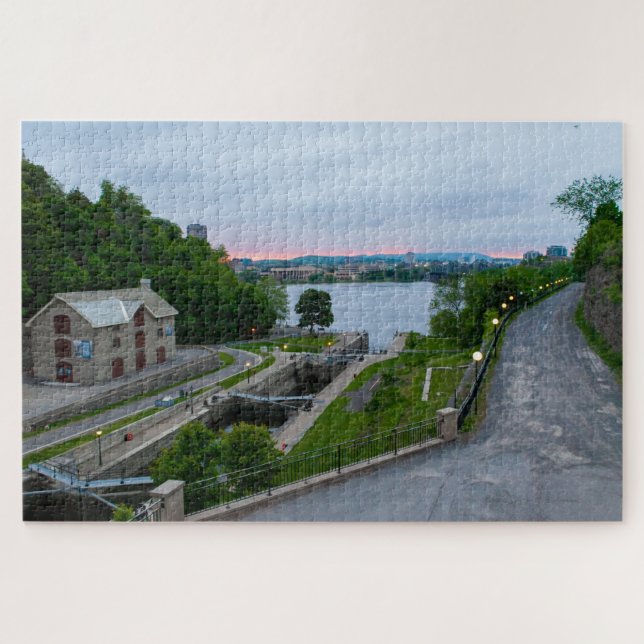 Scenic view of Rideau Canal in Ottawa, Canada Jigsaw Puzzle (Horizontal)