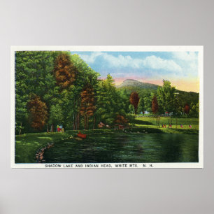 Scenic View of Shadow Lake and Indian Head Poster