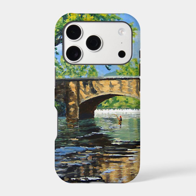 Scenic View of Trout Stream Iphone Case (Back)