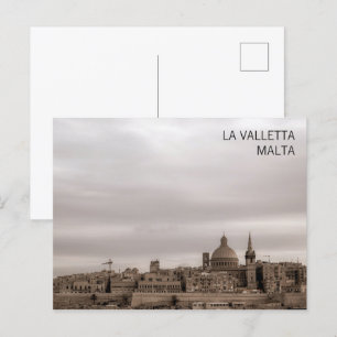 Scenic view on La Valletta, capital of Malta Postcard