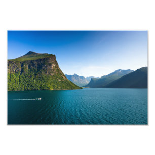 Scenic views along the Nordfjord Fjord Norway Photo Print