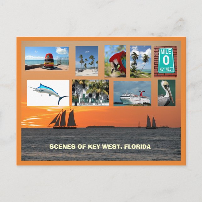 Scenic Views Key West, Florida Postcard (Front)