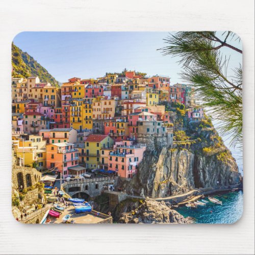 Scenic Village Cinque Terre Liguria Italy Mouse Pad