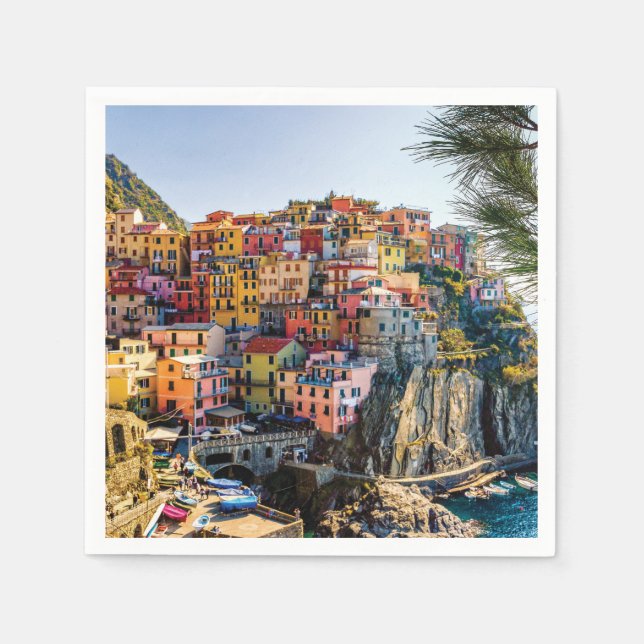 Scenic Village, Cinque Terre, Liguria, Italy  Napkins (Front)