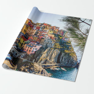 Scenic Village, Cinque Terre, Liguria, Italy  Wrapping Paper