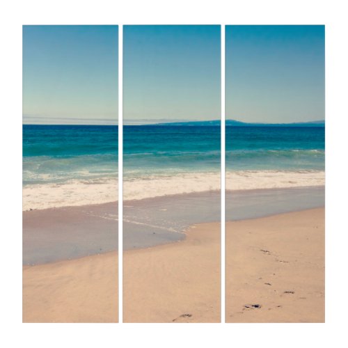 Scenic Vintage Style California Beach Photo Triptych