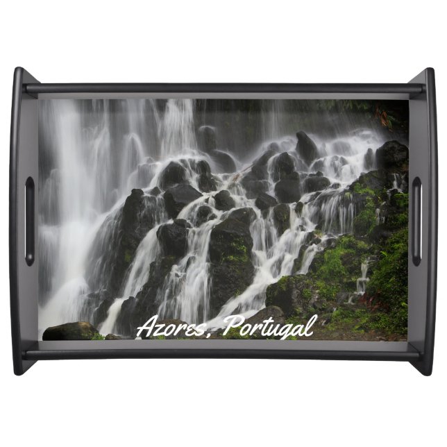 Scenic Waterfall  Azores Serving Tray (Front)