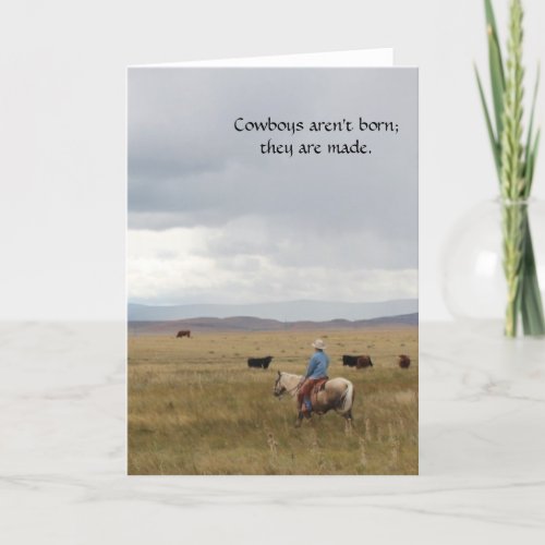 Scenic Western Cowboy All Occasion Greeting Card