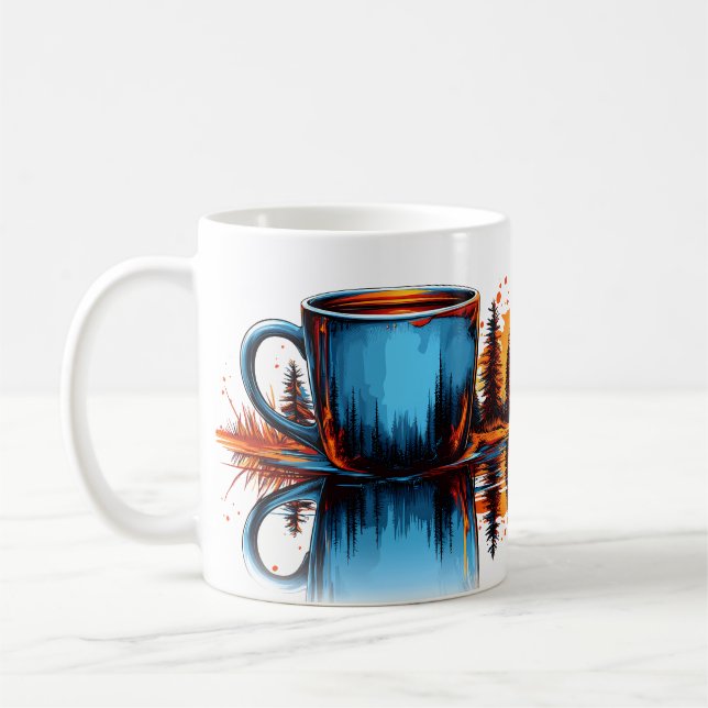 Scenic Wilderness Reflection Coffee Mug (Left)