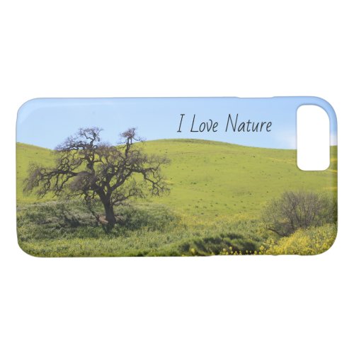 Scenic Wildflower Springtime Hillside Oak iPhone 87 Case