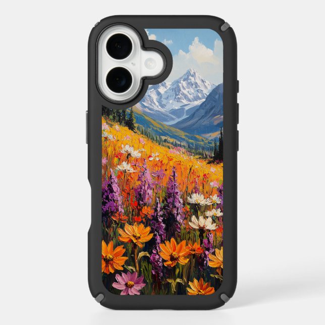Scenic Wildflowers and Mountains Fine Art Speck iPhone Case (Front)