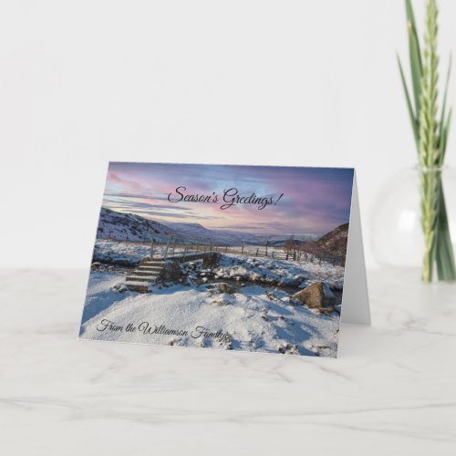 Scenic Winter Christmas Landscape Card