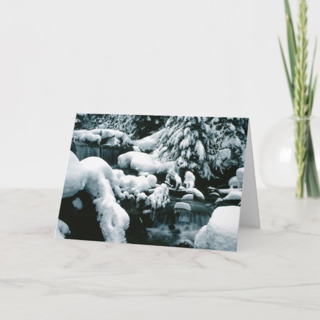 Scenic Winter Holiday Business Blank Christmas (Front)