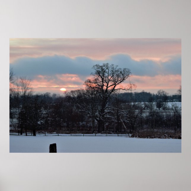 Scenic Winter Landscape Photo Poster (Front)