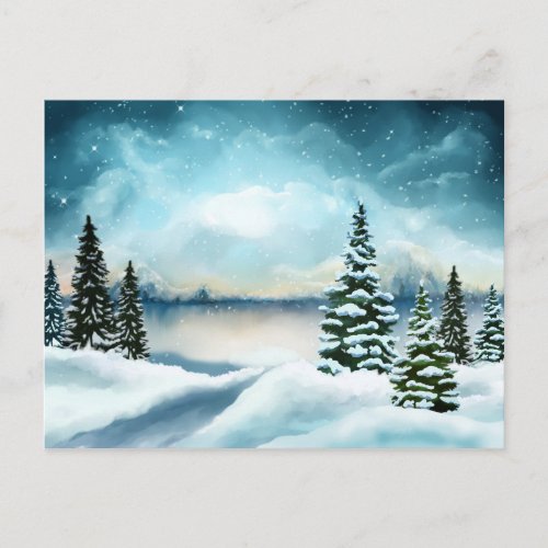 scenic winter postcard