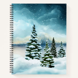Christmas Watercolor Painting Notebooks & Journals | Zazzle