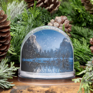 Scenic Yosemite in Winter Snow Globe