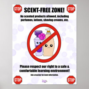 Scent-free Allergy Poster
