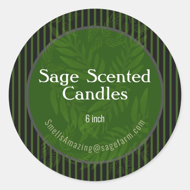 Scent of Sage  Classic Round Sticker (Front)