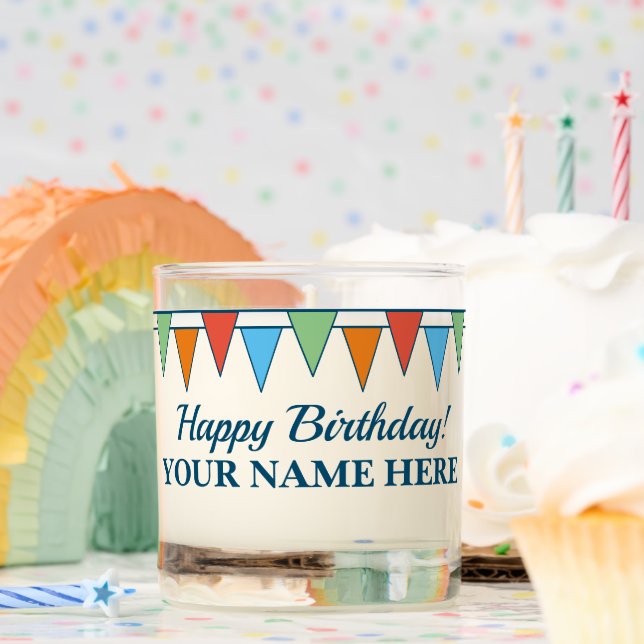 Scented Birthday candle gift with custom name (Birthday)