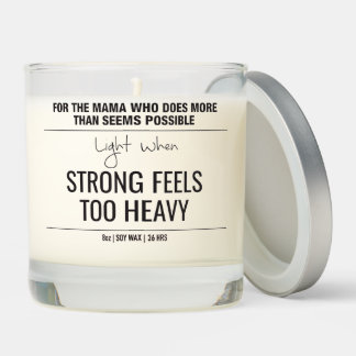 Scented Candle for Mom Strong Mama Single Mom Gift