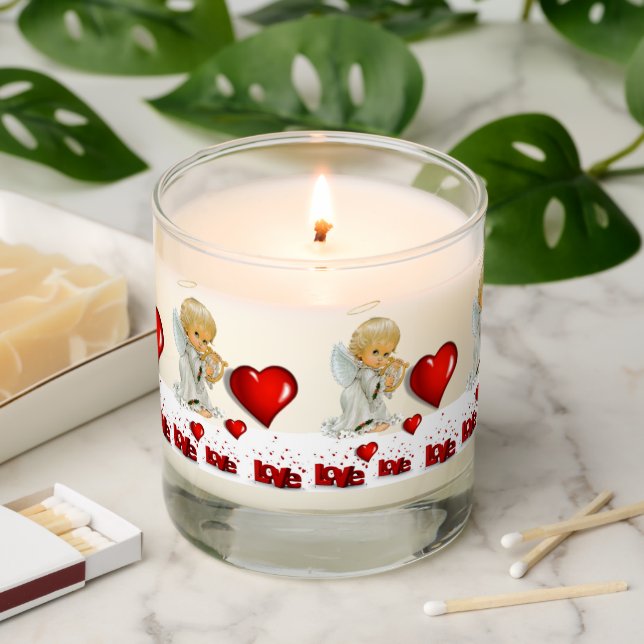 Scented Candle Valentine's Day Love Angels  (Lit)