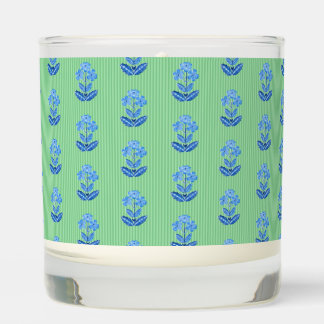 Scented Jar Candle (Blue on Green)