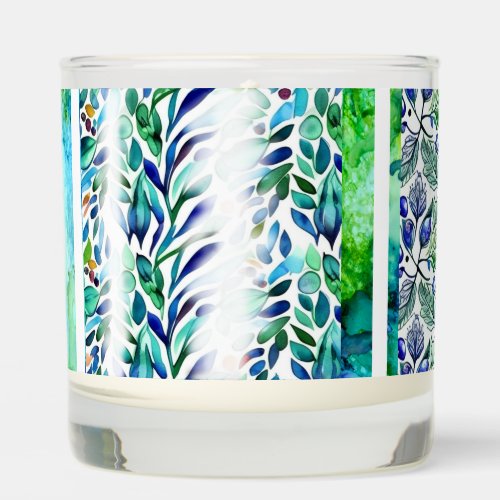 Scented Jar Candle Blue Turquoise Mix n Match
