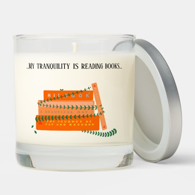 Scented Jar Candle | Cute Books (Lid)