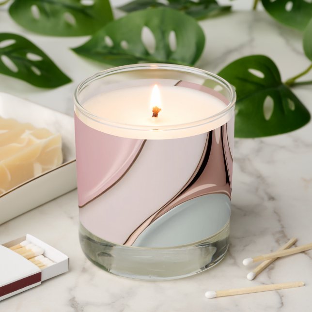 Scented jar candle in stylish abstract graphic (Lit)