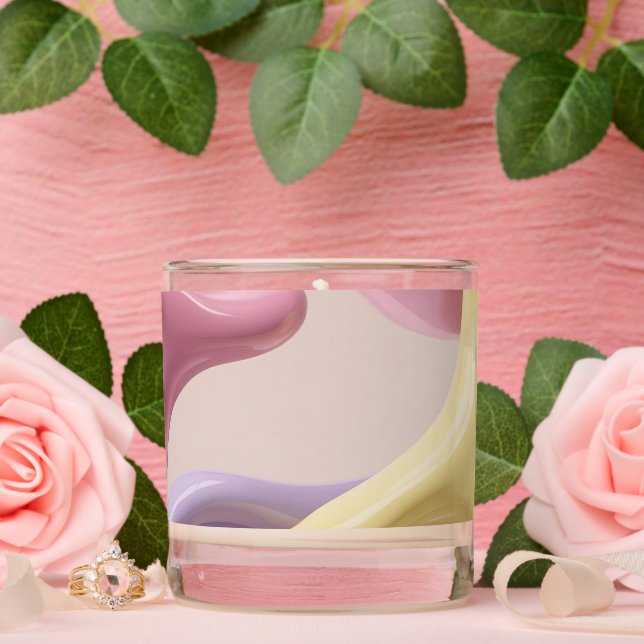 Scented jar candle in stylish abstract graphic (Wedding)