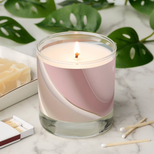 Scented jar candle in stylish abstract graphic (Lit)