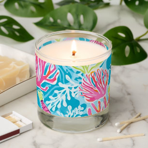 Scented jar candle in stylish graphic