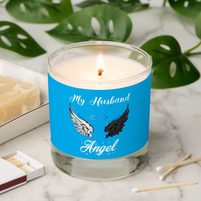 Scented Jar Candle My Husband Angel (Lit)
