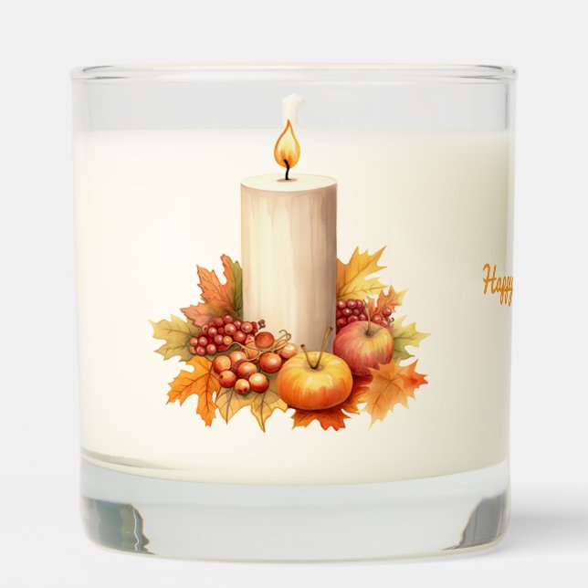 Scented Jar Candle-Thanksgiving Candle –Peony (Front)