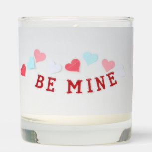 Scented Jar Candle With Beautiful Be Mine Design