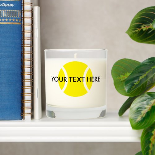 Scented jar candle with custom tennis ball logo