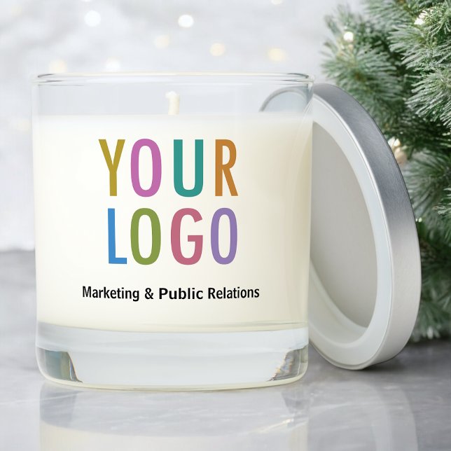 Scented Jar Candle with Lid Custom Business Logo  (MISOOK Scented Glass Jar Candle with Logo and Lid)