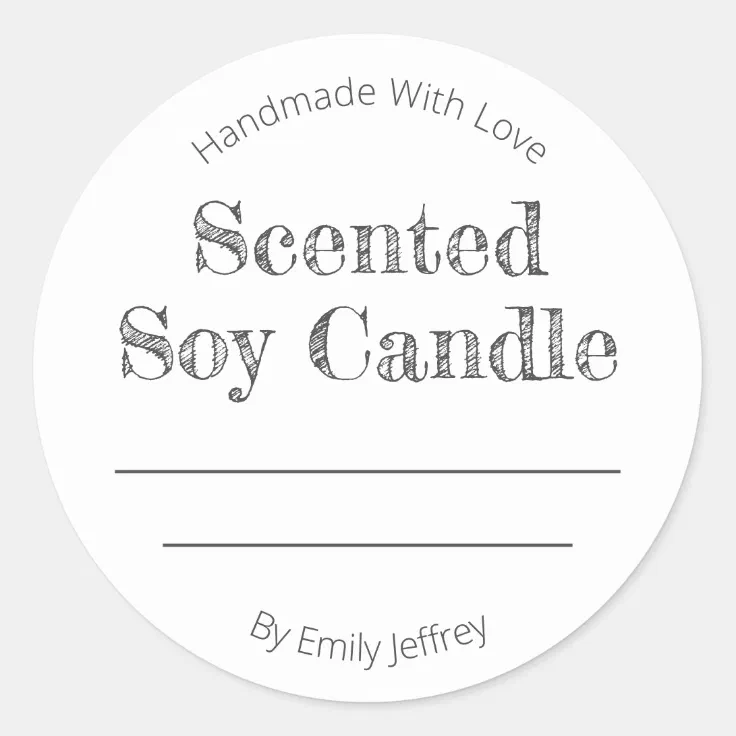 Scented Soy Candle Label | Zazzle