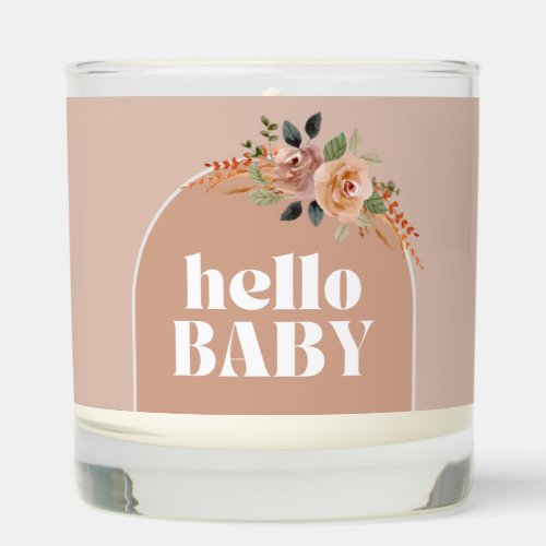 Scented Vanilla Candle Hello Baby Baby Shower