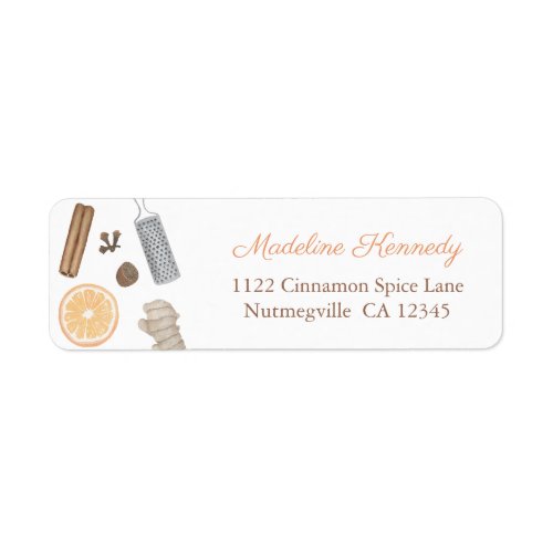 Scents Of Christmas Spices Holidays Return Address Label