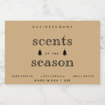 Scents of Season Christmas Candle Label Design<br><div class="desc">Modern and minimalist design for your personalized Holiday ''Scent of Season'' candle label. Select the ''Customize it'' button to customize this design further for yourself.</div>