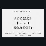 Scents of Season Christmas Candle Label Design<br><div class="desc">Modern and minimalist design for your personalized Holiday ''Scent of Season'' candle label. Select the ''Customize it'' button to customize this design further for yourself.</div>