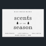 Scents of Season Christmas Candle Label Design<br><div class="desc">Modern and minimalist design for your personalized Holiday ''Scent of Season'' candle label. Select the ''Customize it'' button to customize this design further for yourself.</div>
