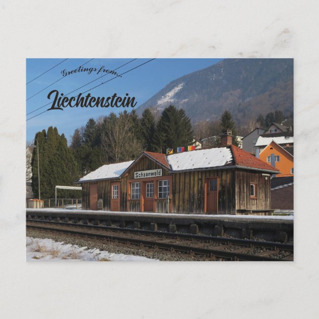 Schaanwald Railway Station Liechtenstein Postcard (Front)